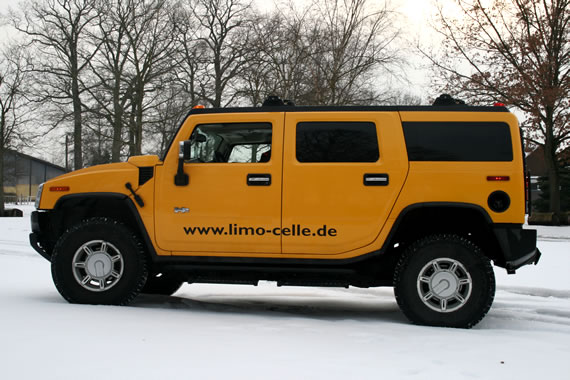 Hummer Vermietung Hummer Seitenansicht